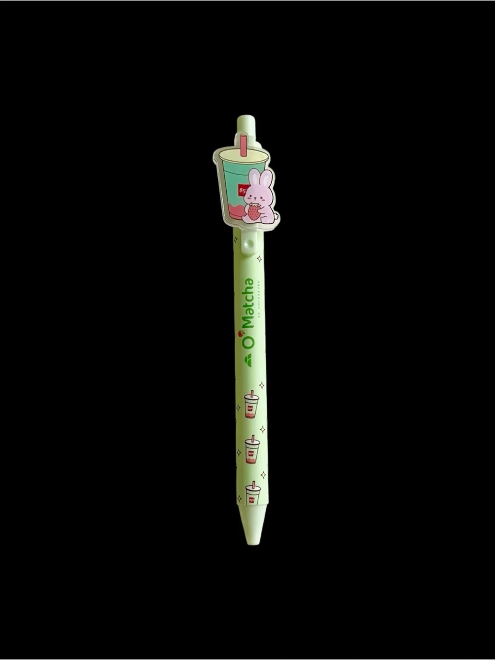85°C Bakery Cafe Limited Edition Matcha Bunny Character Black Ball Pen
